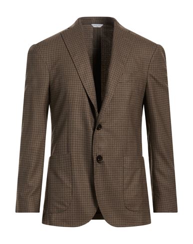 Man Blazer Brown Size 38 Virgin Wool
