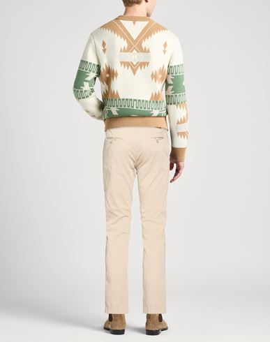 Man Pants Beige Size 30 Cotton, Elastane