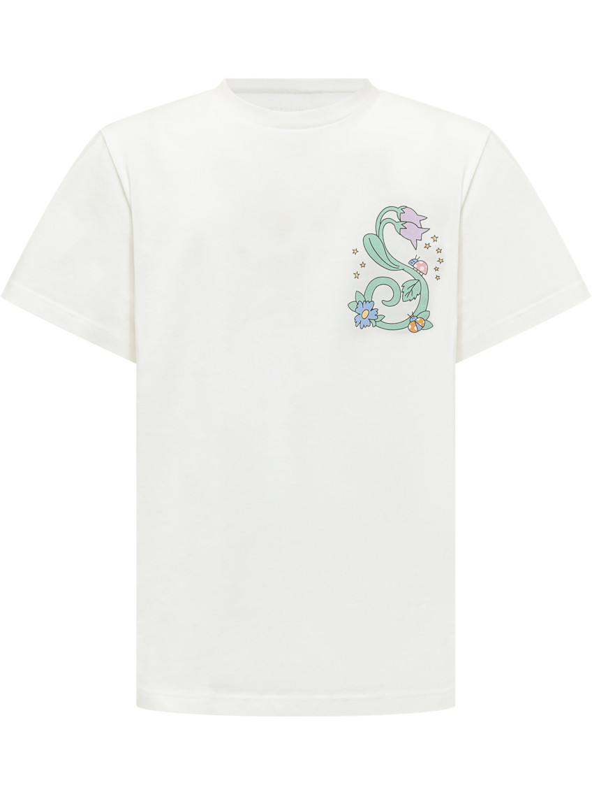 Kids White Floral T-Shirt