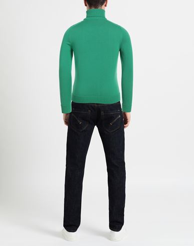 Man Turtleneck Emerald green Size 42 Merino Wool