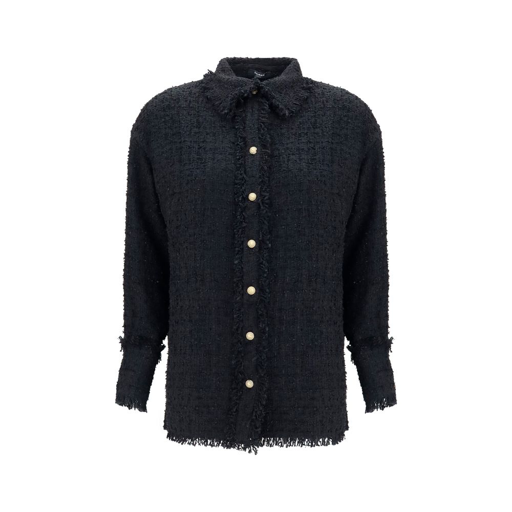 Tweed Shirt — Black
