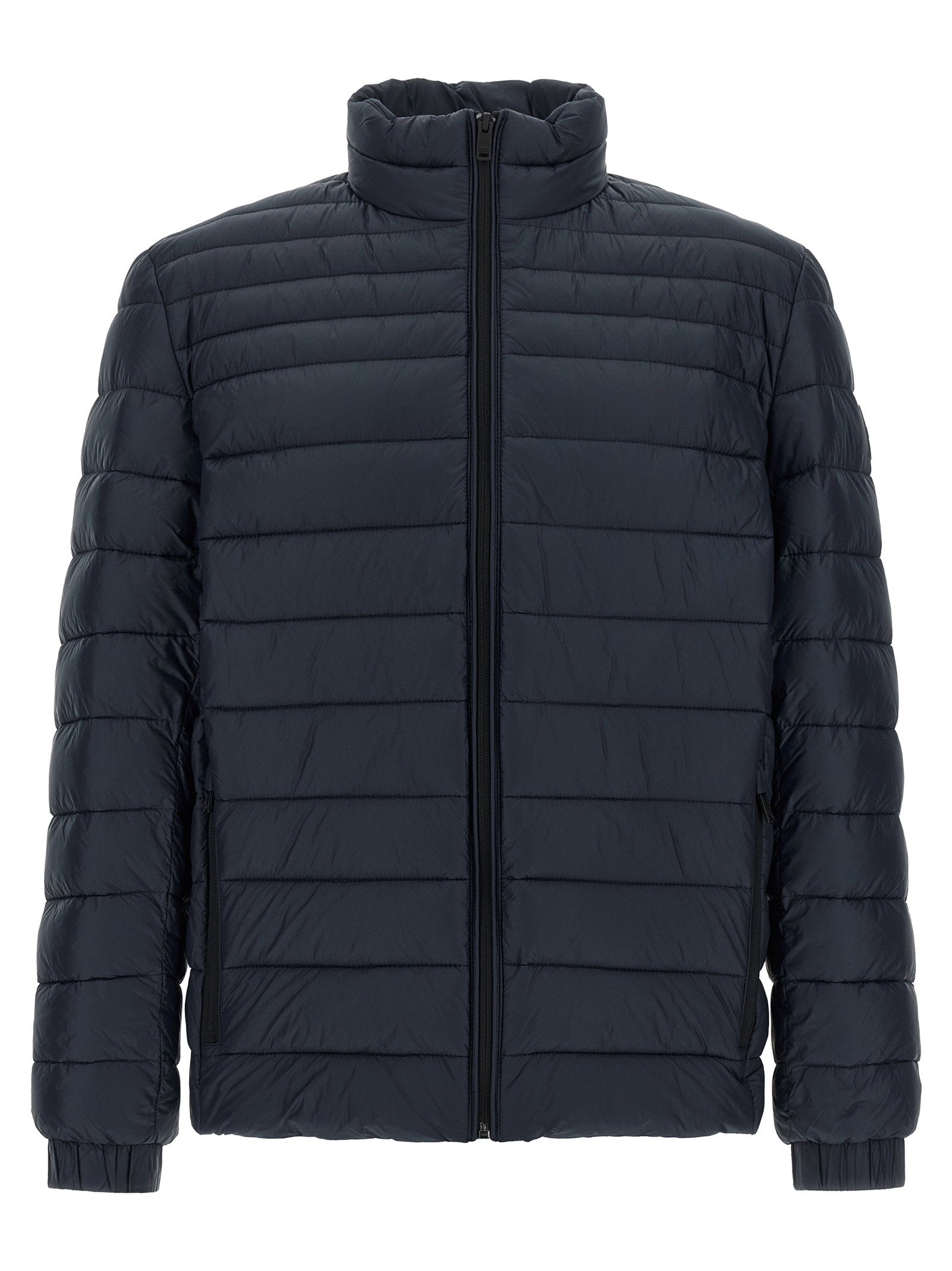 Quilted Down Down Jacket — Navy