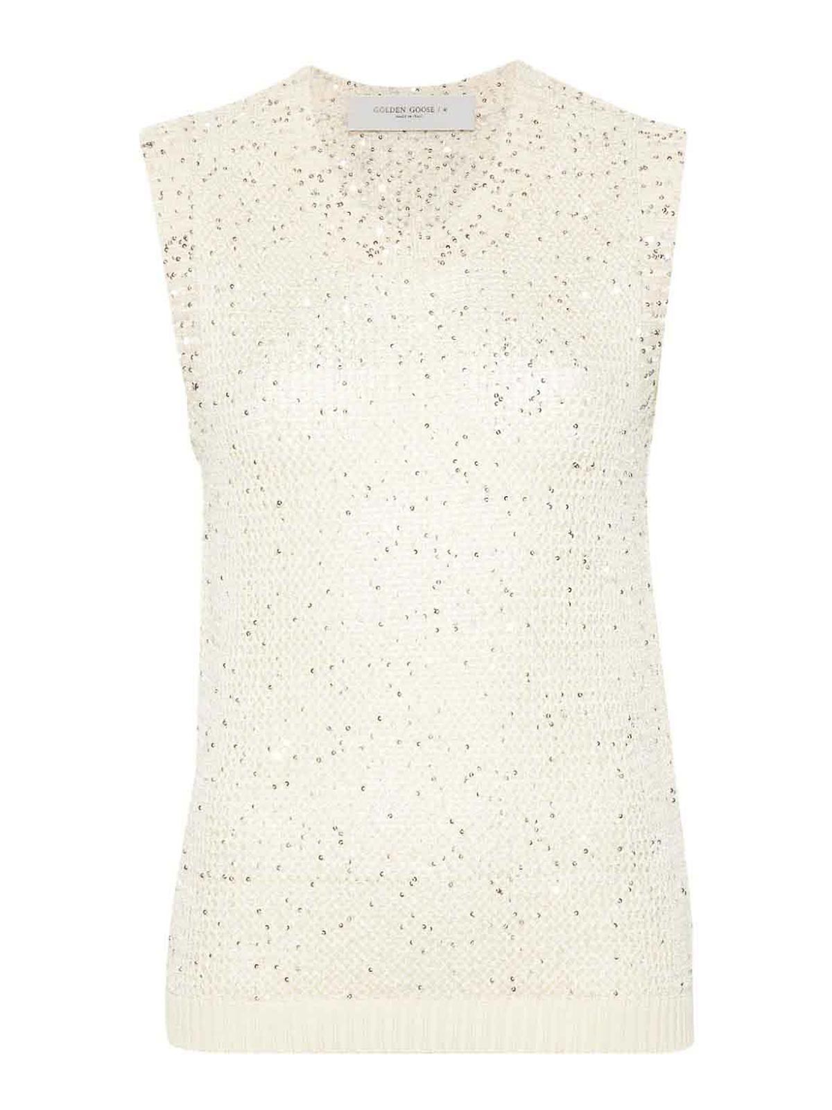 Sequined Knitted Vest