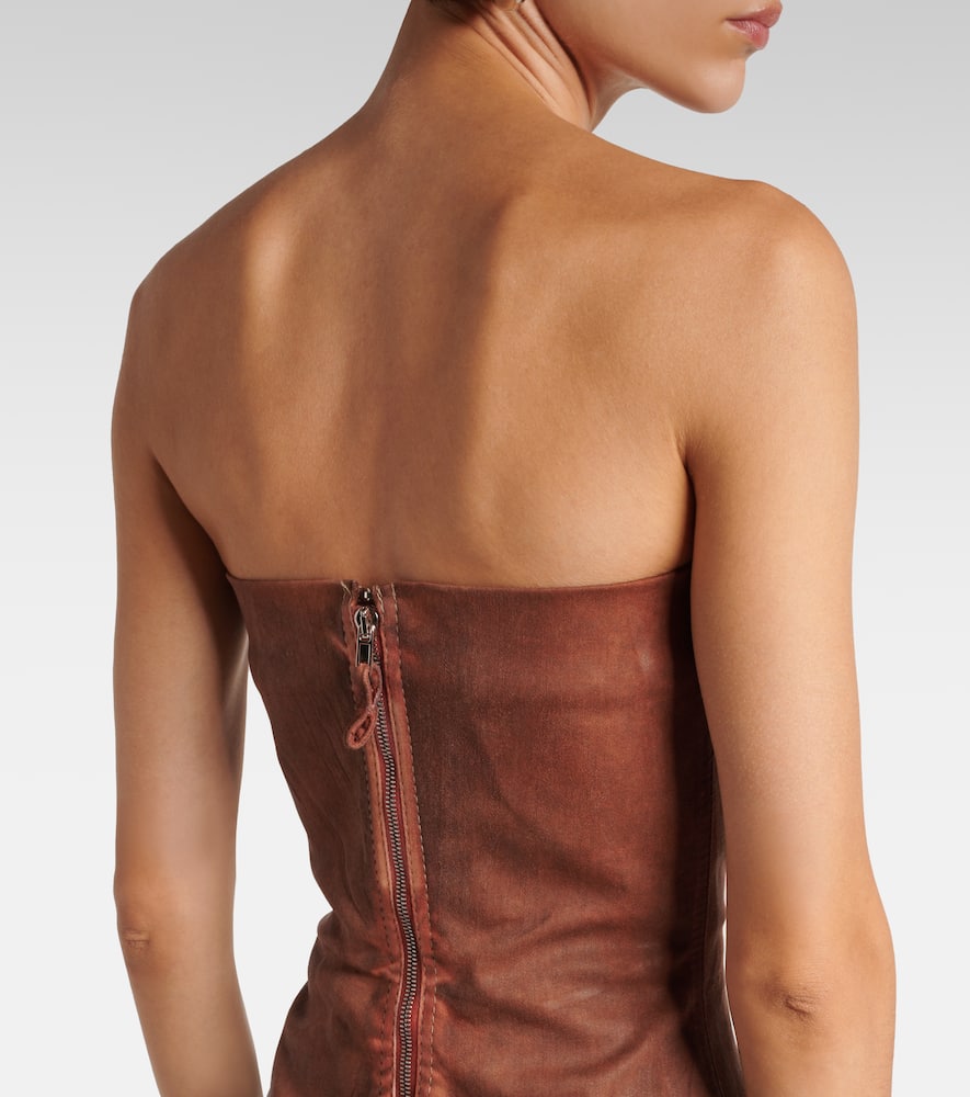 DRKSHDW denim bustier dress