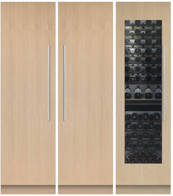 Fisher & Paykel Series 11 Column Set with 24" Refrigerator, 24" Freezer and 24" Wine Cooler Panel Ready FPWINEFRIGSET