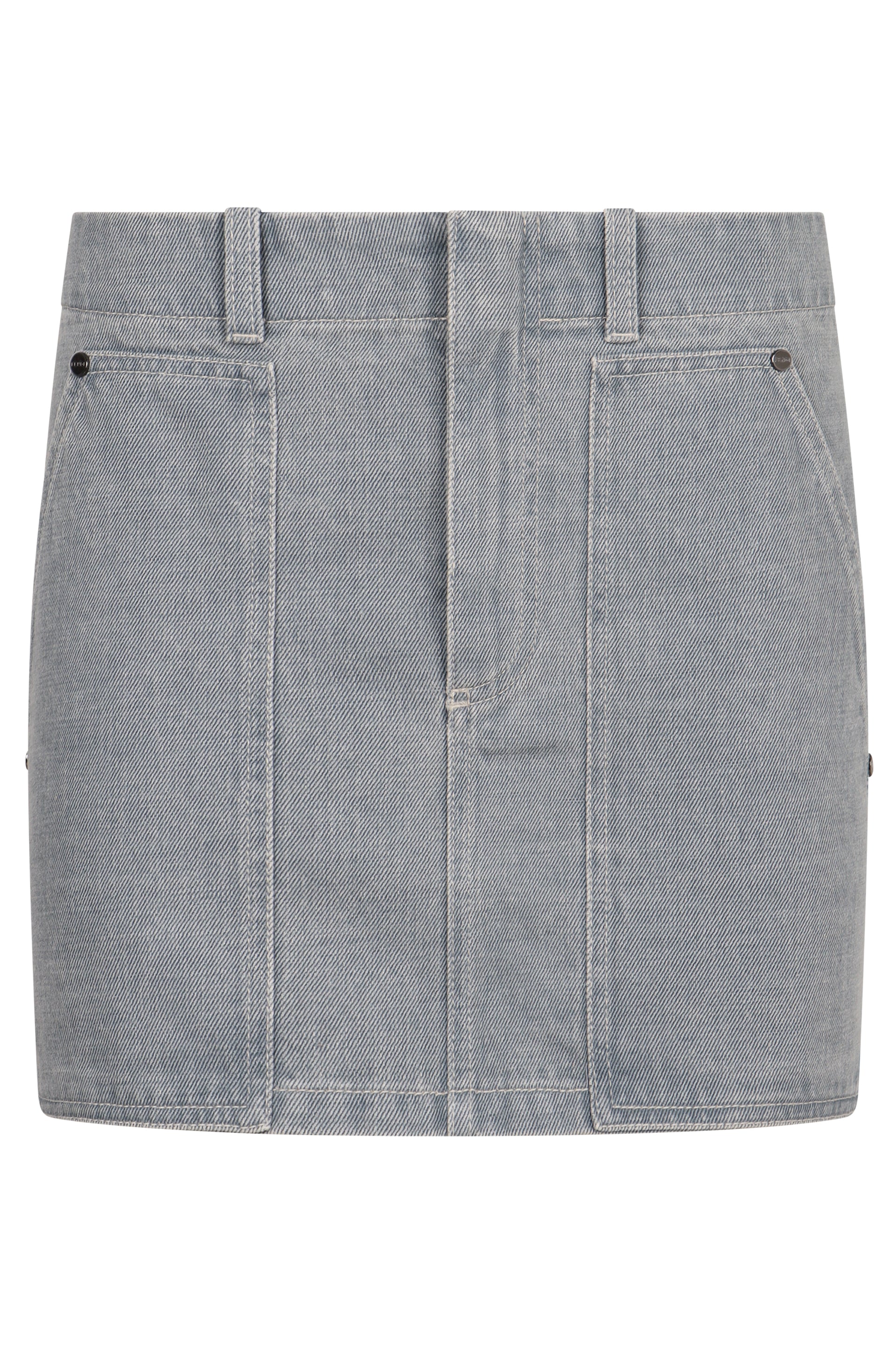 Denim Mini Skirt — Gray