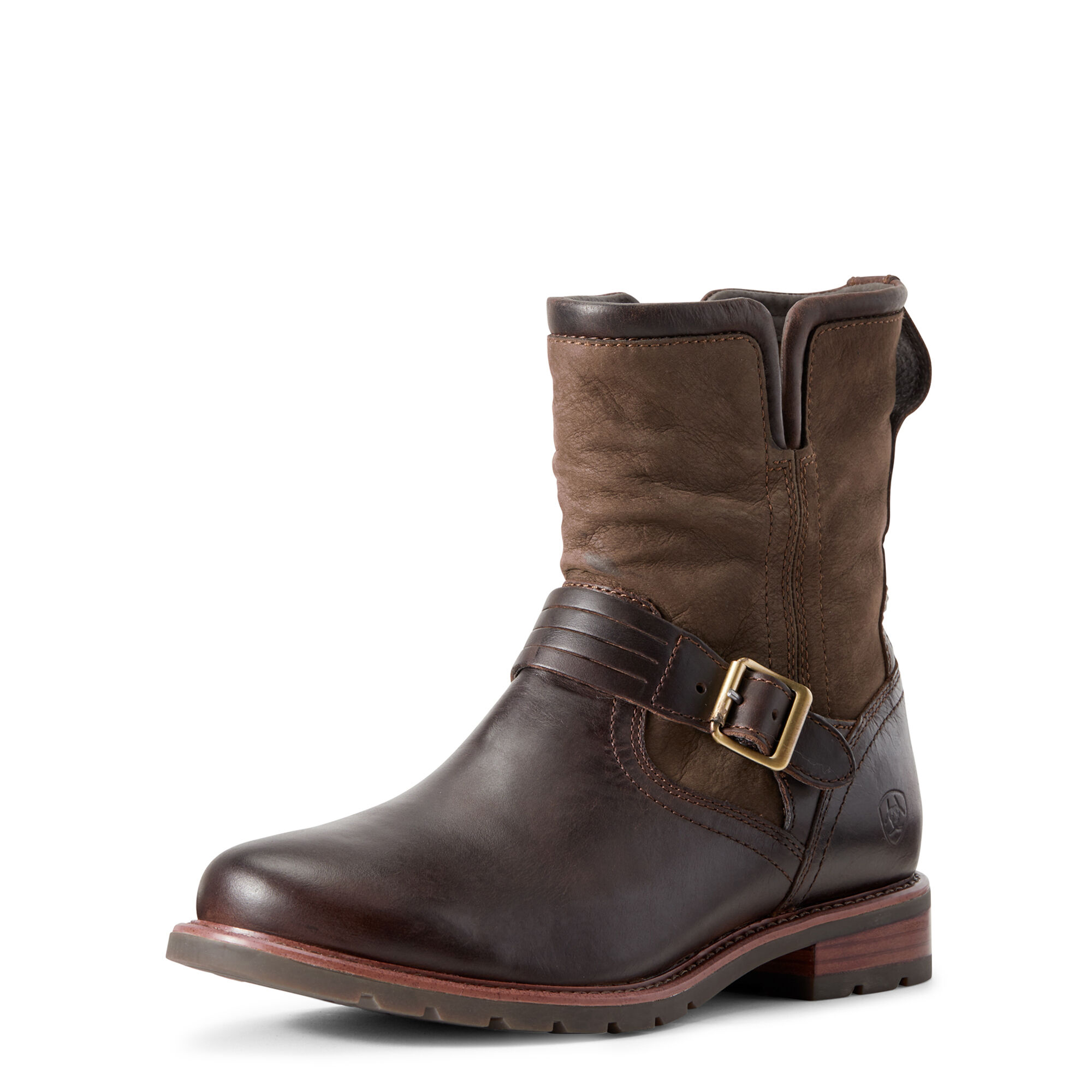 Women's Savannah Waterproof Boots in Chocolate/Willow Leather, B Medium Width
