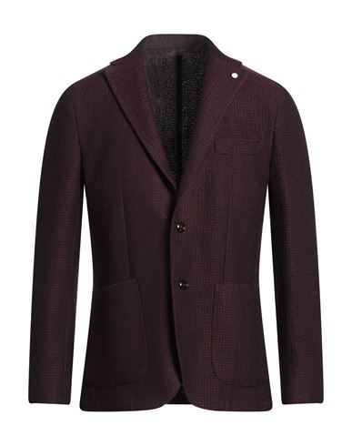 Man Blazer Burgundy Size 40 Wool