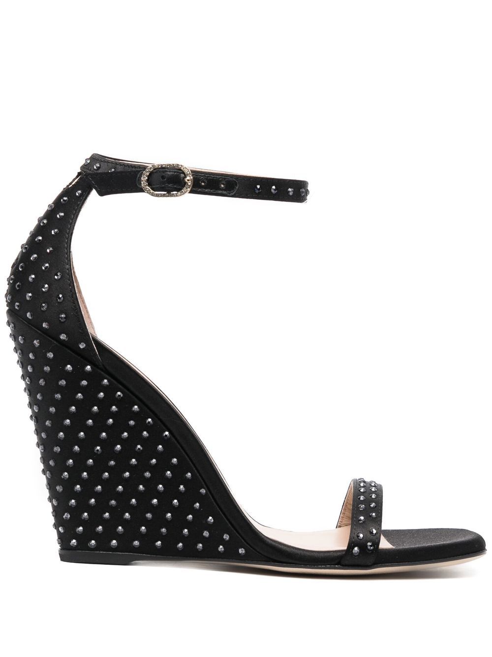 100mm crystal-embellished sandals - Black