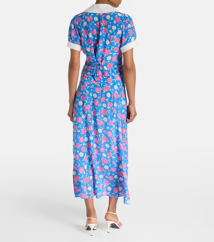 Zinia floral silk blouse