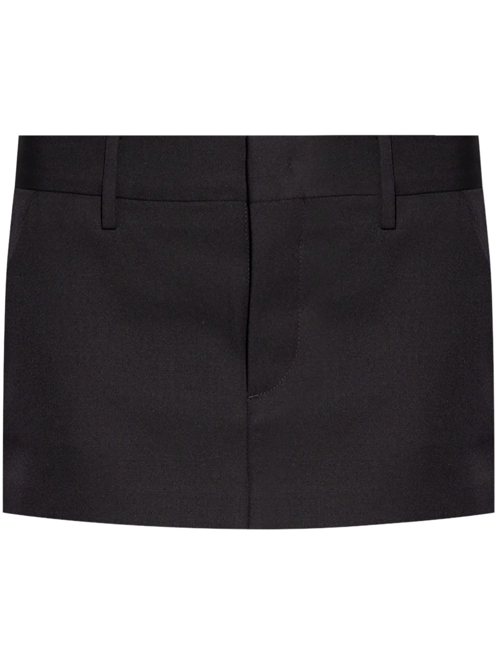 Wool mini skirt - Black