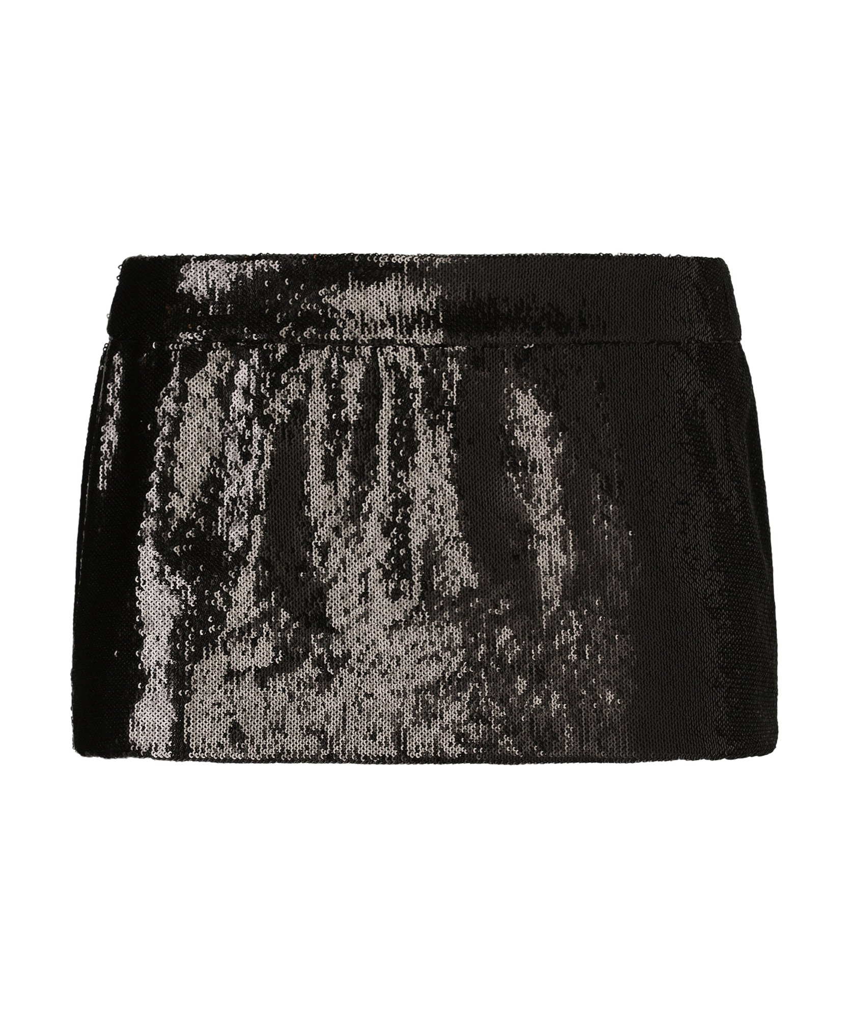 Micro-Sequin Embellished Mini Skirt