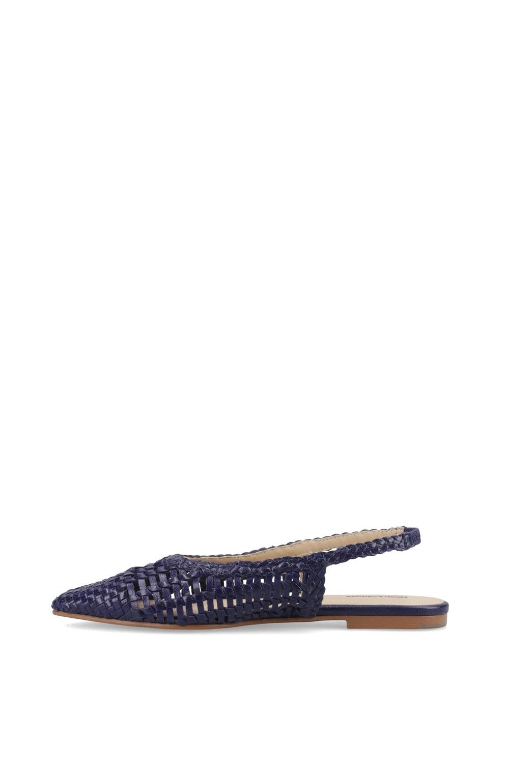Hush Puppies Dalia Woven Slingback Ballerinas In Navy