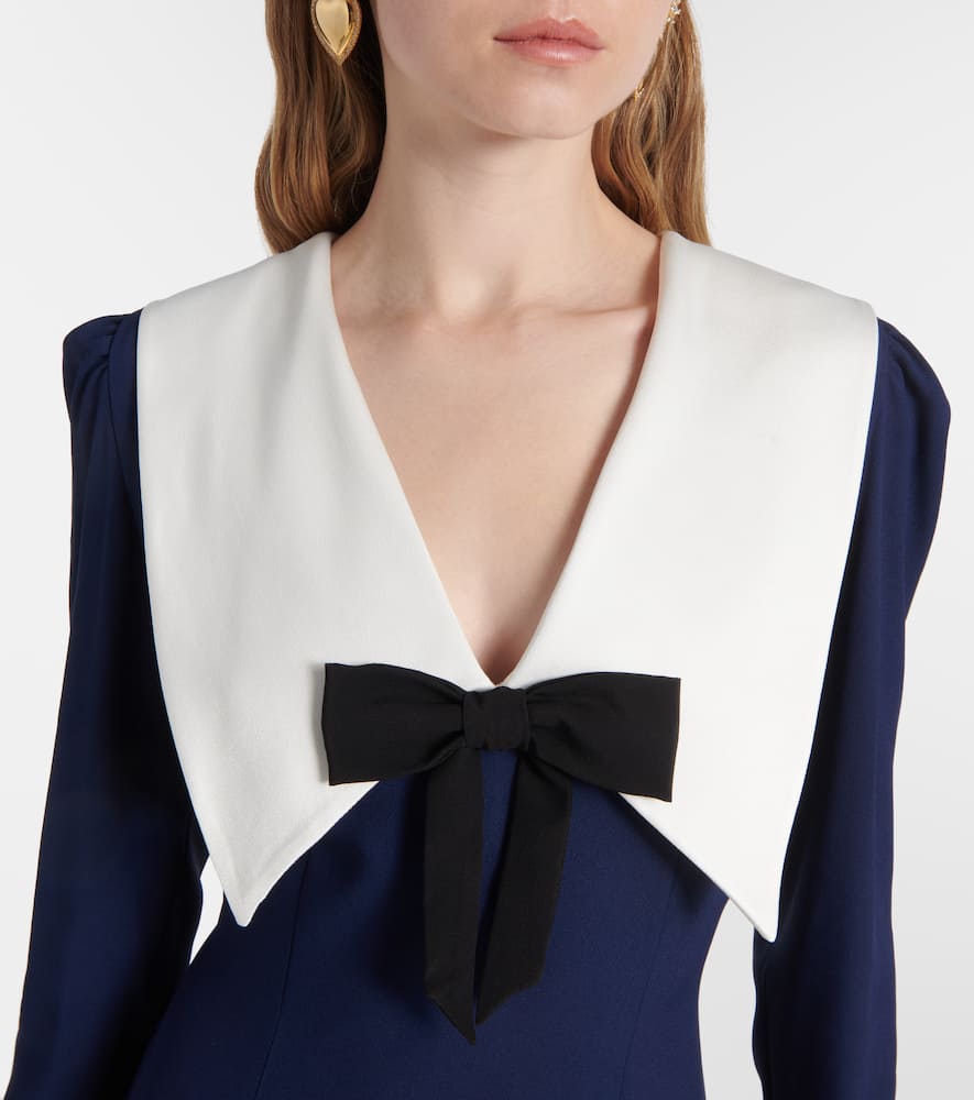 Envers bow-detail satin midi dress