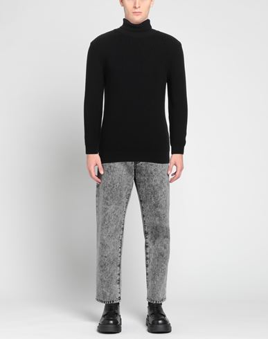 Man Turtleneck Black Size L Merino Wool, Acrylic