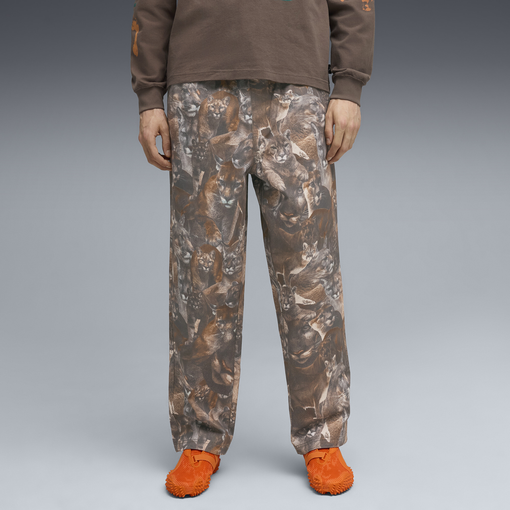 PUMA AOP Pants Men in Flat Bronze/Aop, Size XXL