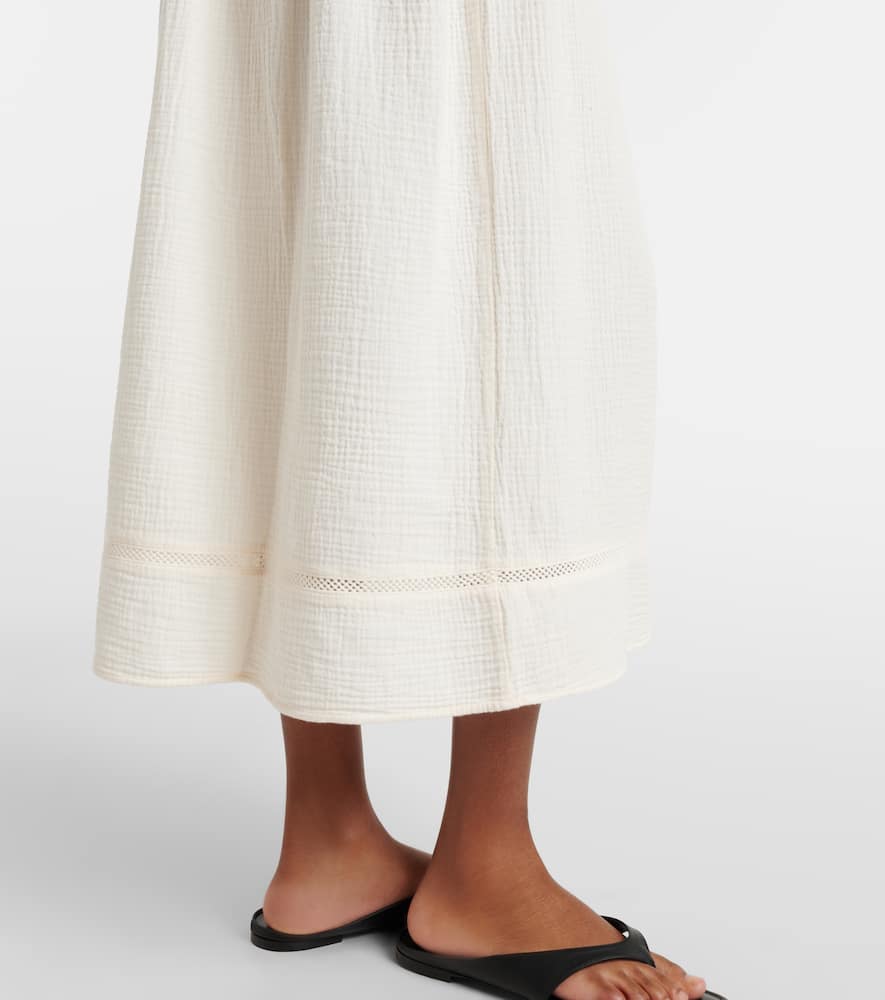 Mazie cotton gauze midi skirt