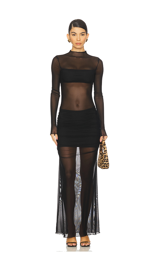 Superdown Elysha Maxi Dress in Black. XS. Also in L, M, S