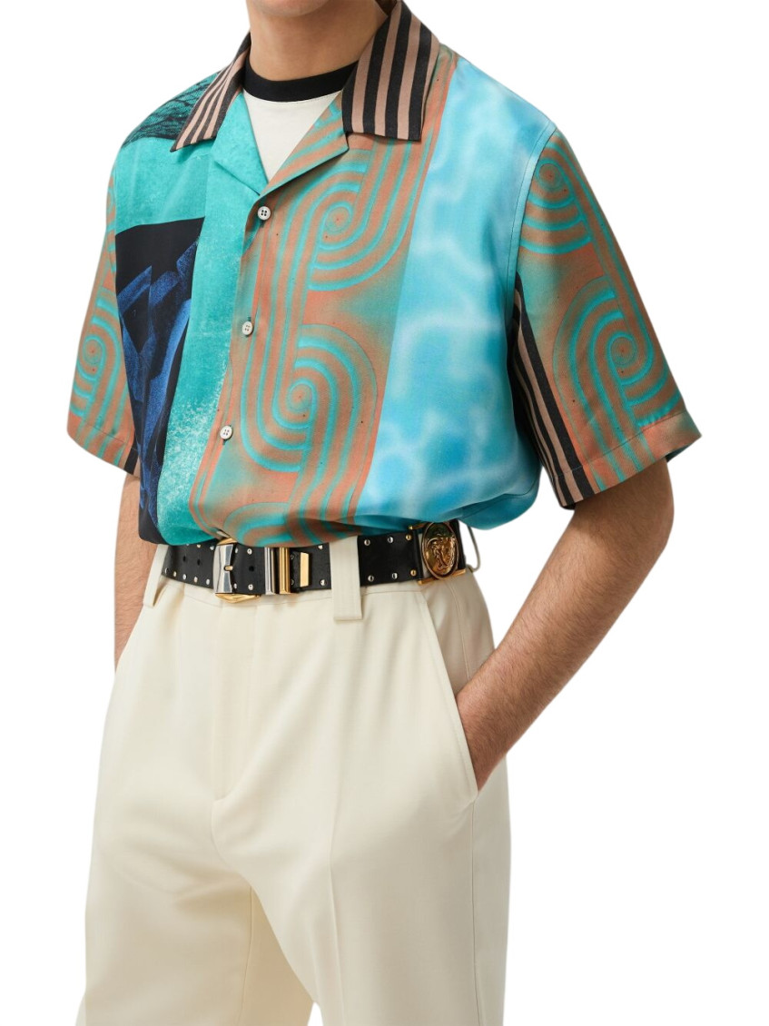 Multicolor Regular Abstract Shirt