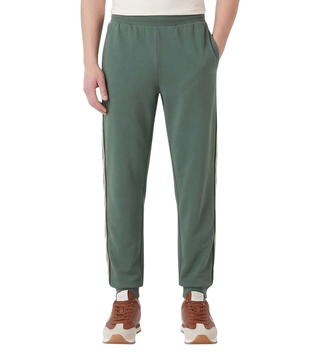 Green Cotton Logo Jogger