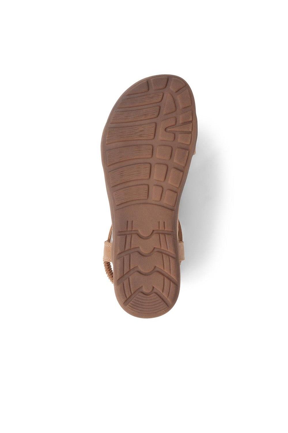 Pavers Women's Embellished Flat Sandals in Brown