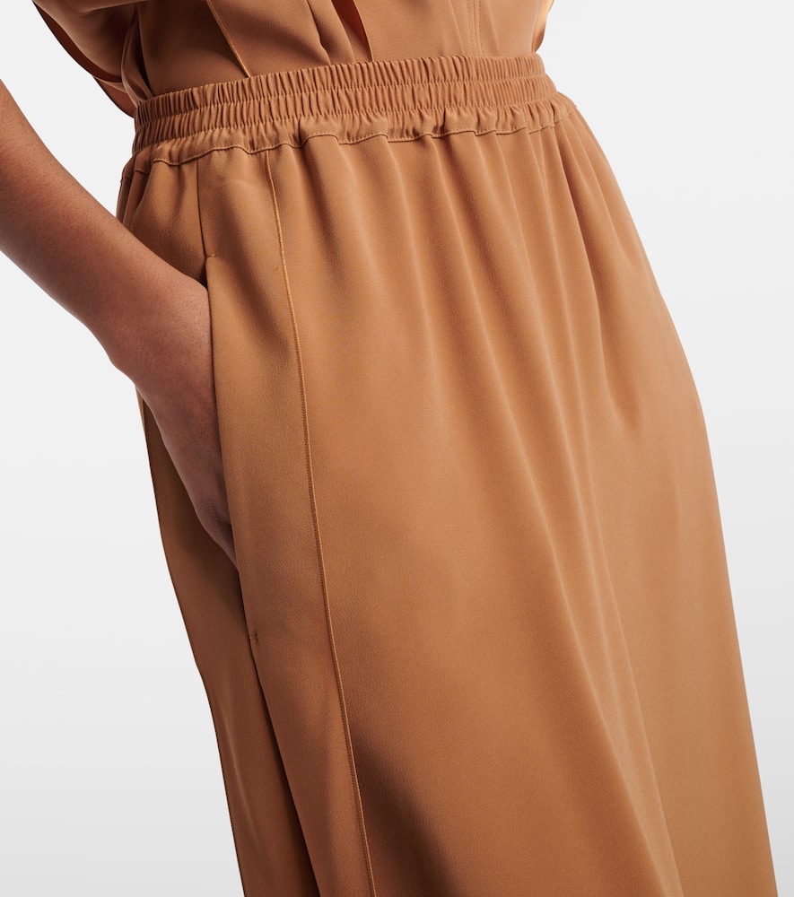 Crêpe wide-leg pants