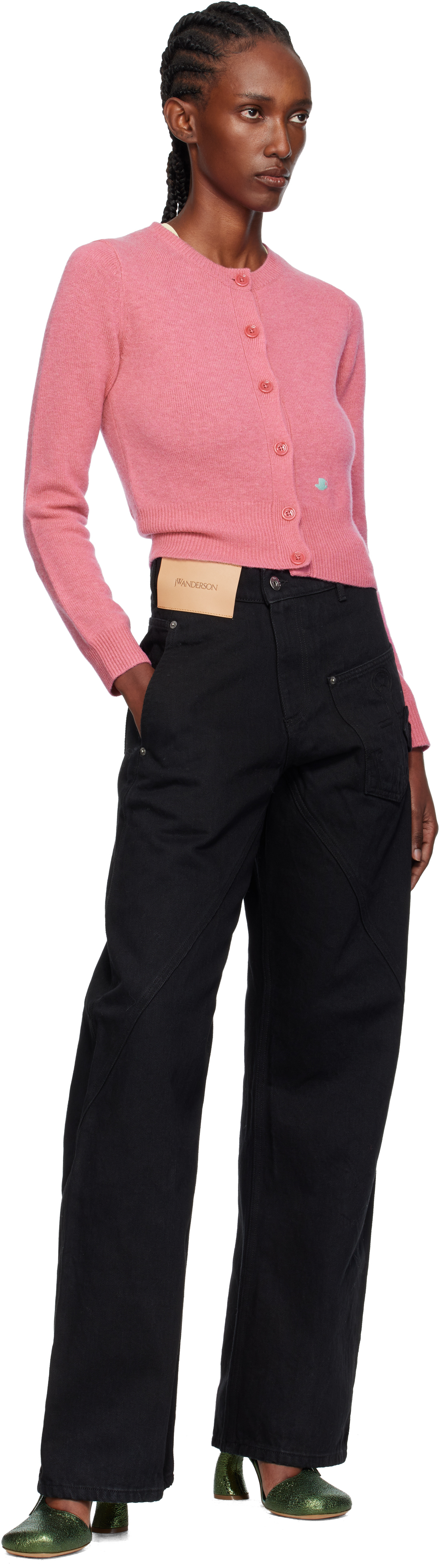 Black Twisted Workwear Jeans