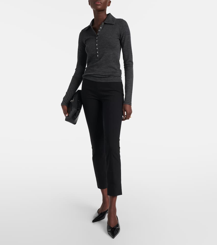 Sheer polo shirt