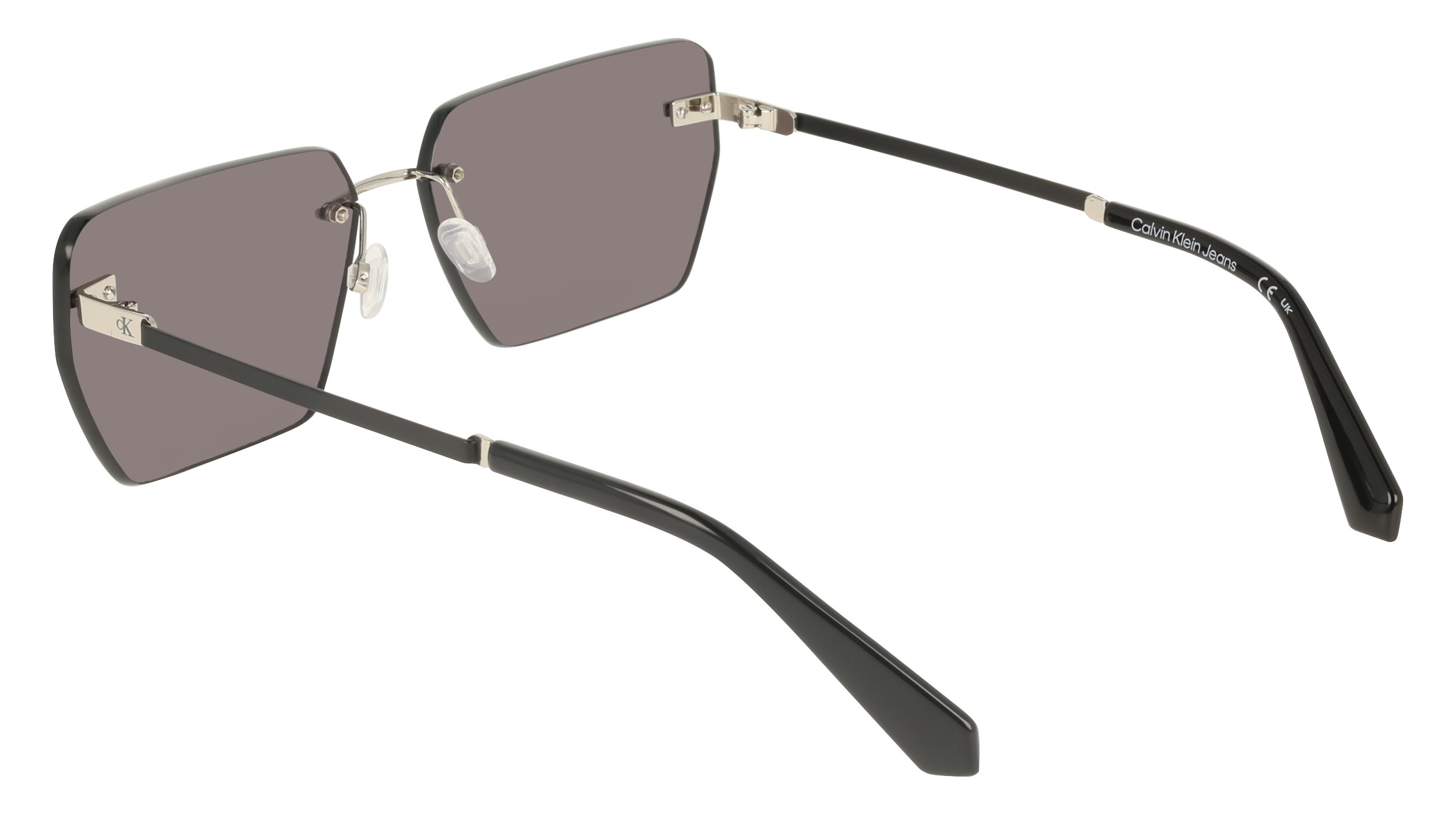 Calvin Klein Unisex Calvin Klein CKJ25207S 043 Sunglasses Metal Silver Grey Squared Norma