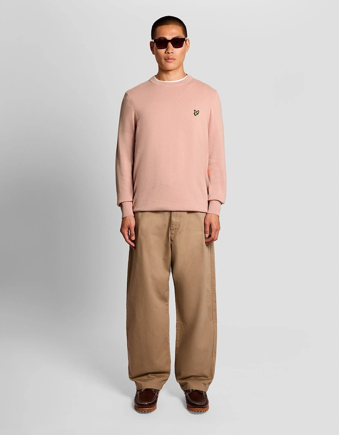 Lyle And Scott Men's Cotton Crew Neck Jumper - Pink
