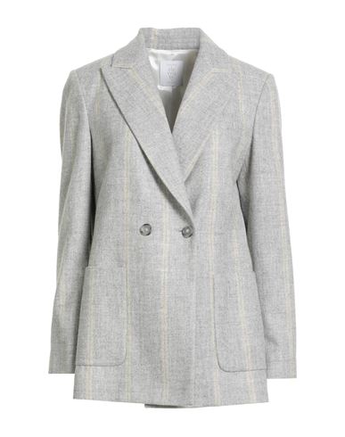 Platinum Woman Blazer Light grey Size 6 Alpaca wool, Wool, Polyamide
