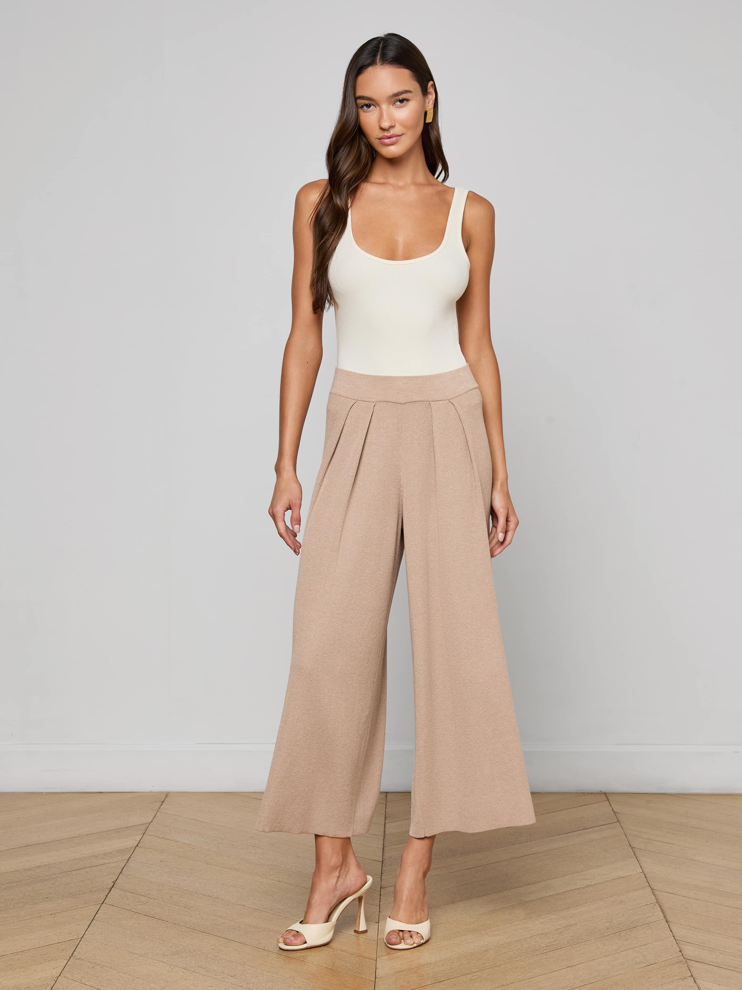 Milly Knit Pants In Cappuccino