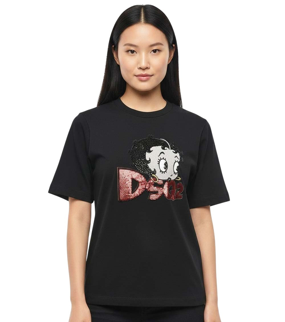 X Betty Boop Sequin Embellished T-shirt