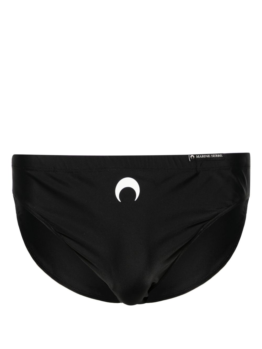 Crescent moon-print swimming trunks - Black