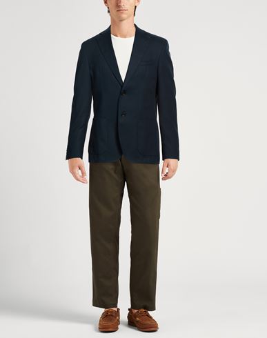 Man Blazer Midnight blue Size 40 Cotton, Elastane