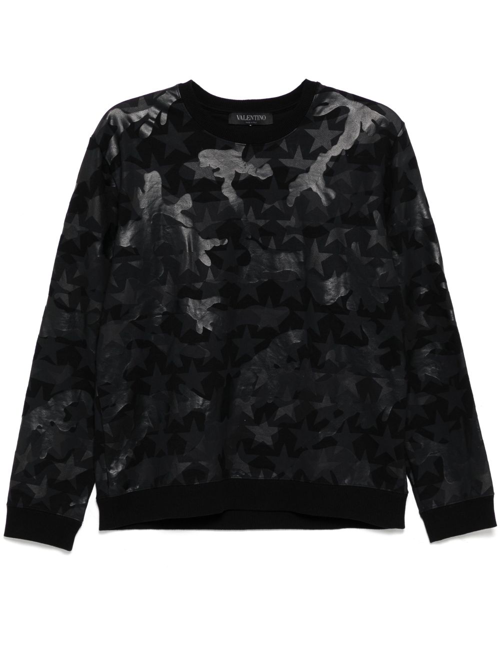 Camouflage star-print sweatshirt - Black