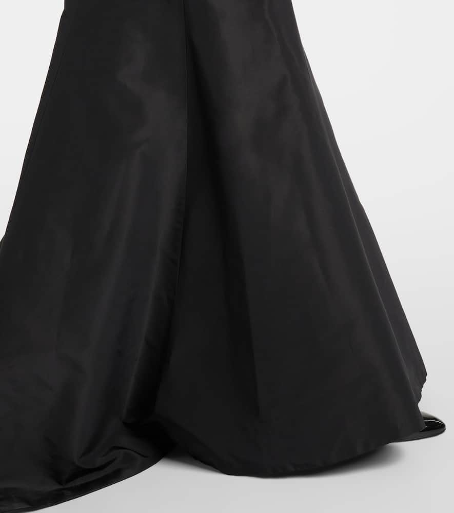 Monique Lhuillier Tumpet embellished silk gown