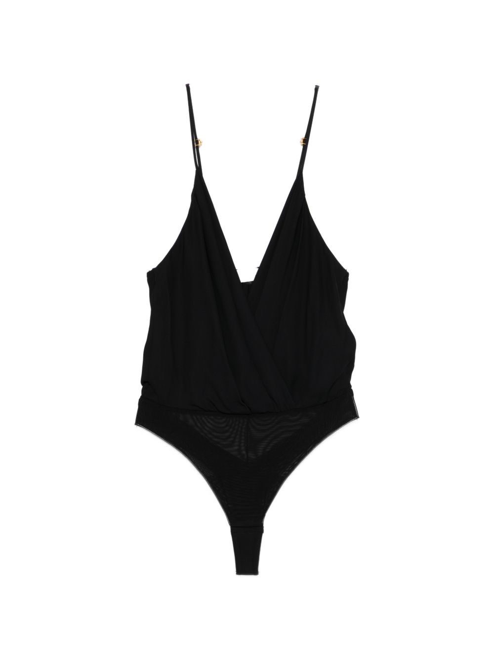 V-neck adjustable shoulder straps brief cut Bodysuit