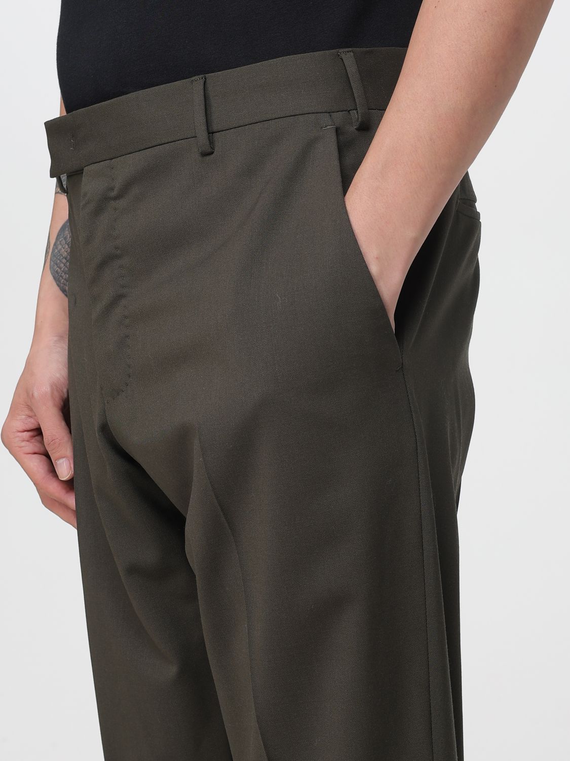 Pants Men color Military