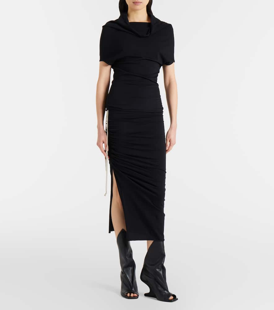 Edfu cotton jersey midi skirt
