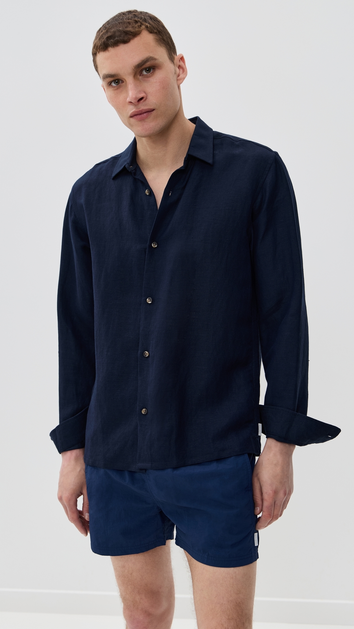 Andrew Linen Shirt Abyss