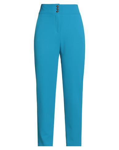 Woman Pants Azure Size 4 Polyester, Elastane