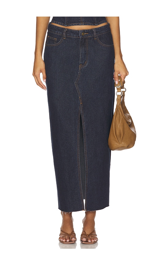 LIONESS Super Sweet Maxi Skirt in Indigo. L also in XXS, XS