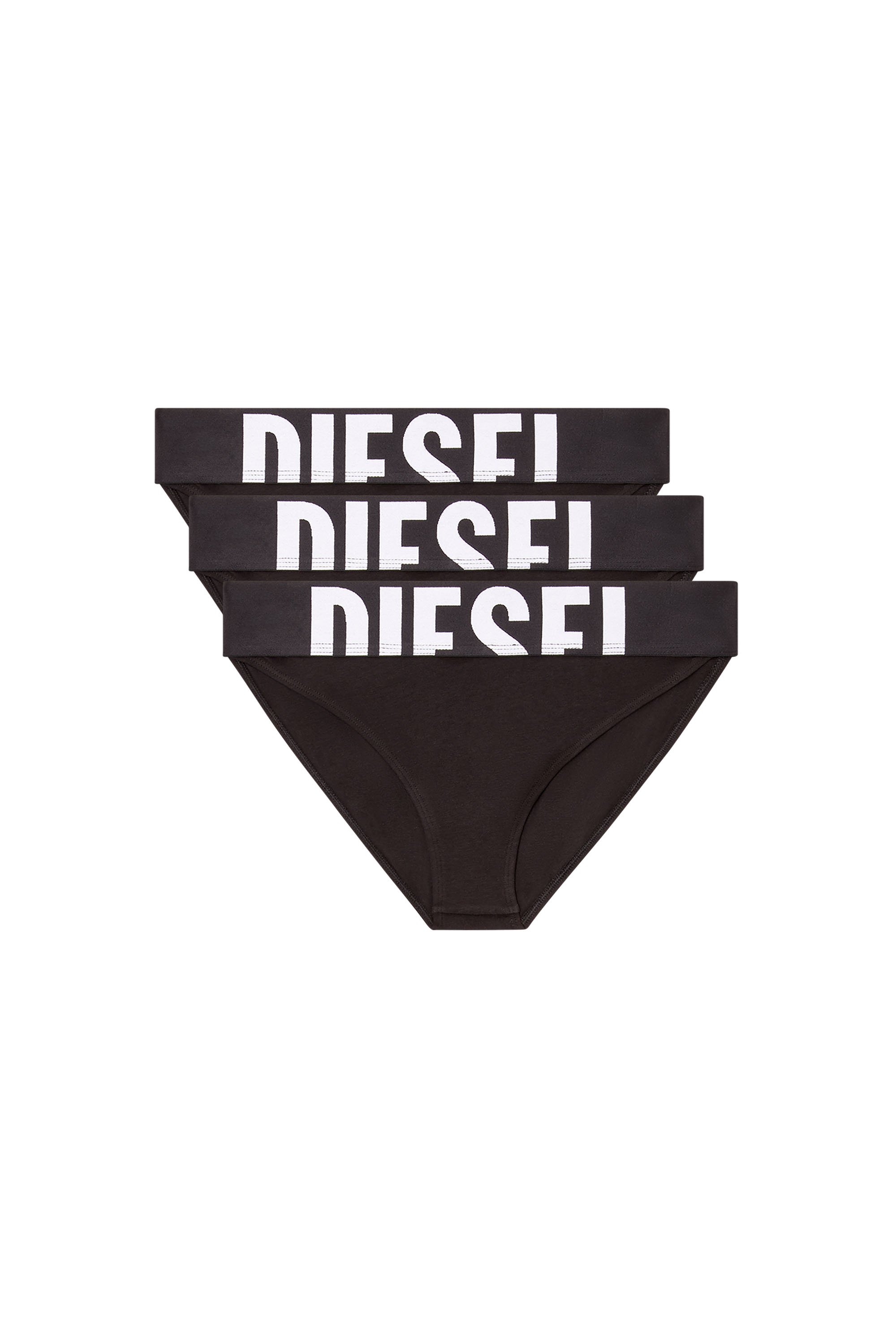 Three-pack briefs with cut-off logo - Panties - Woman - Black