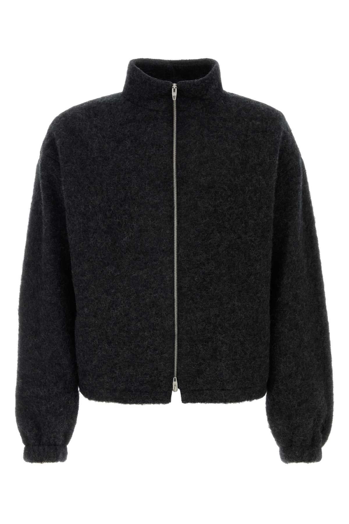 Sweatshirt Cardigan — Gray