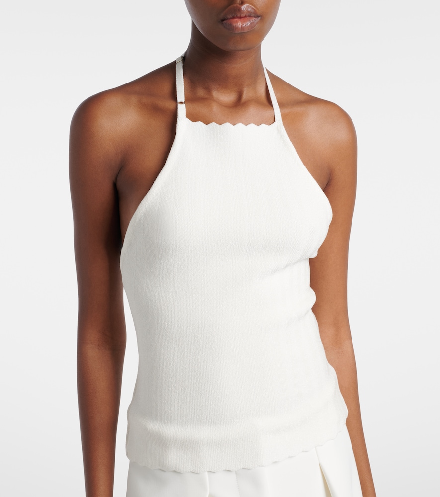 Tablier knitted halterneck top