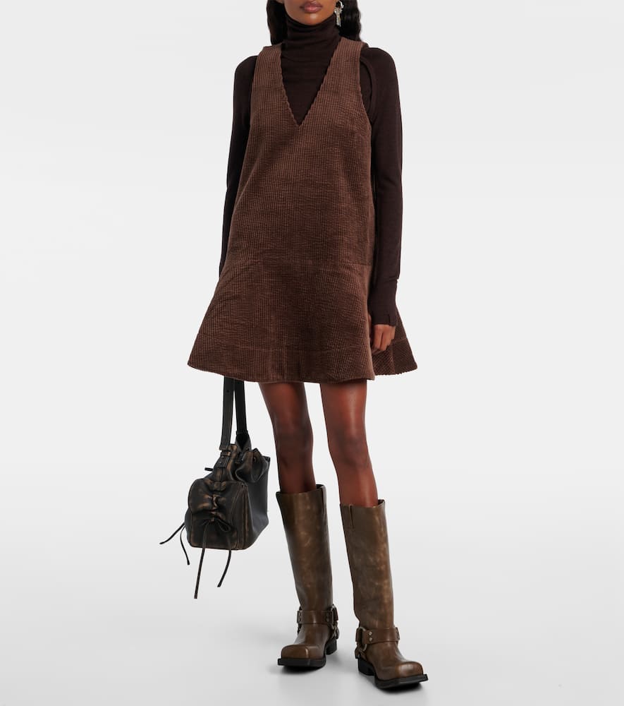 Cotton corduroy minidress