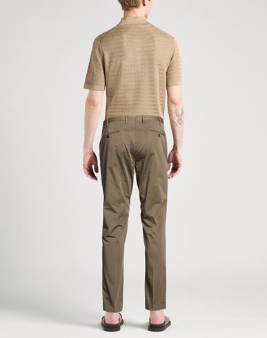 Man Pants Military green Size 36 Cotton, Elastane