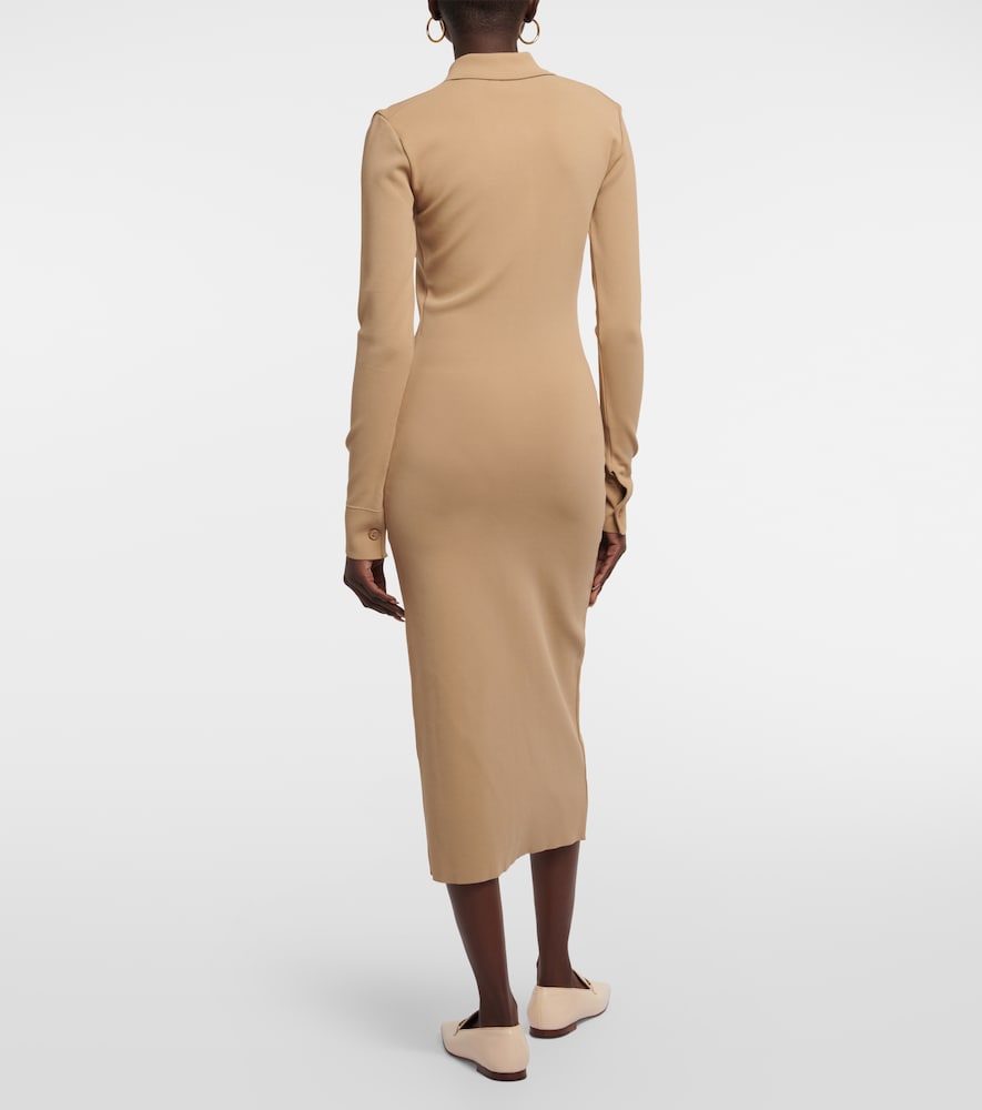 Knit shirt dress