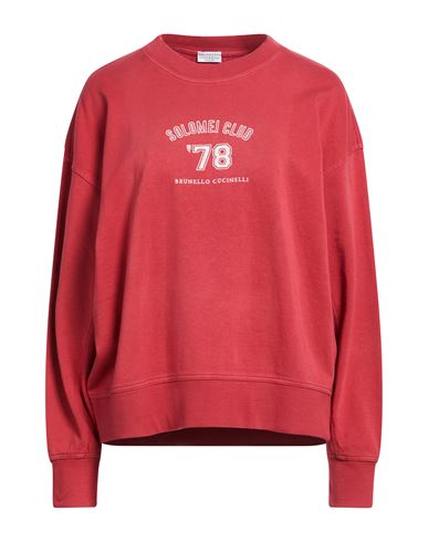 Woman Sweatshirt Brick Size XS Cotton
